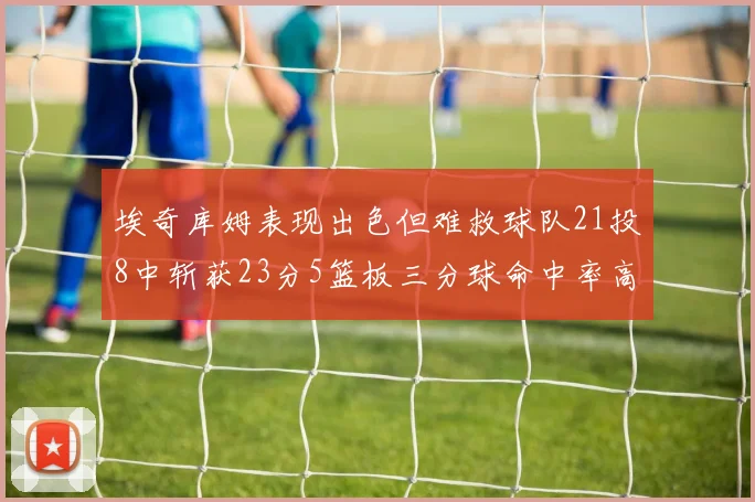埃奇库姆表现出色但难救球队21投8中斩获23分5篮板三分球命中率高达45